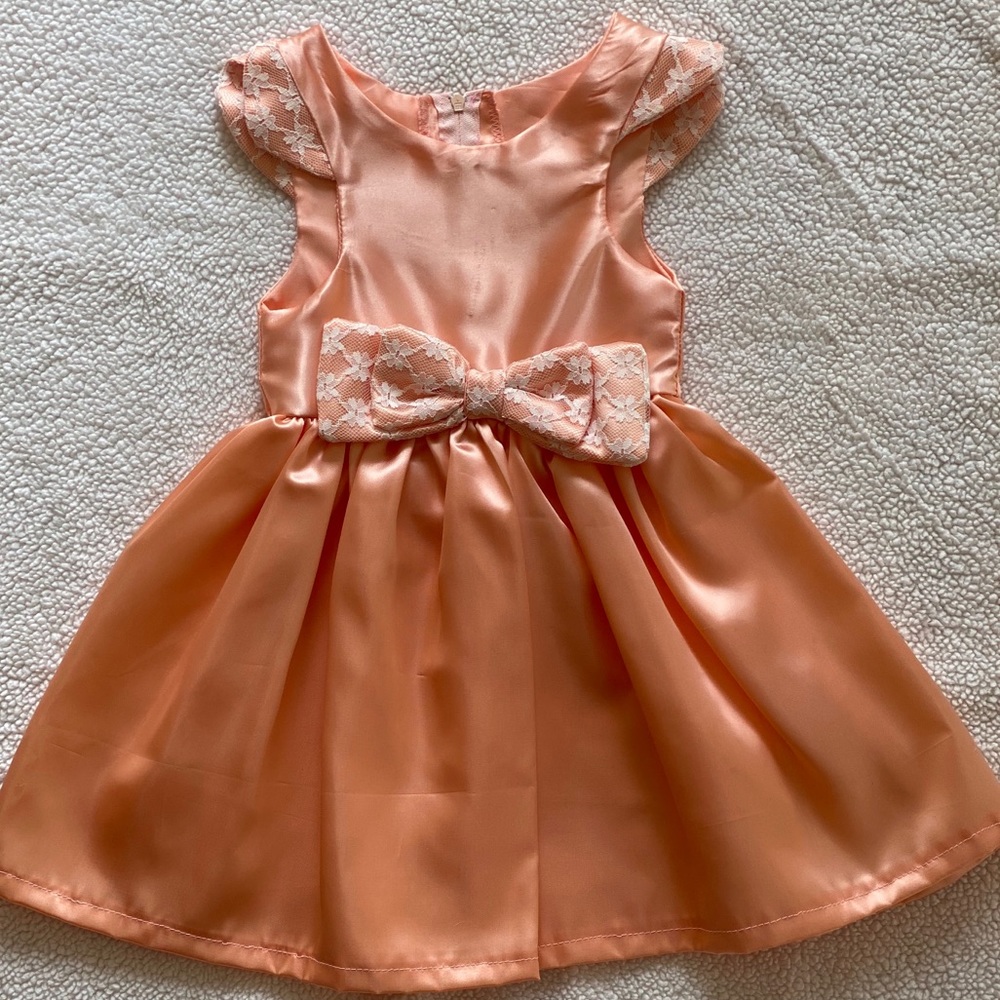 Handmade Peach with delicate lace
